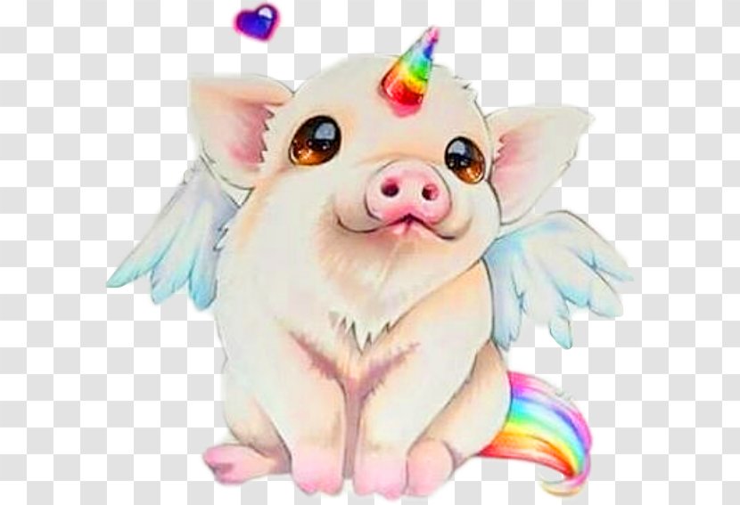 Pig Drawing Unicorn Image Cuteness Transparent PNG