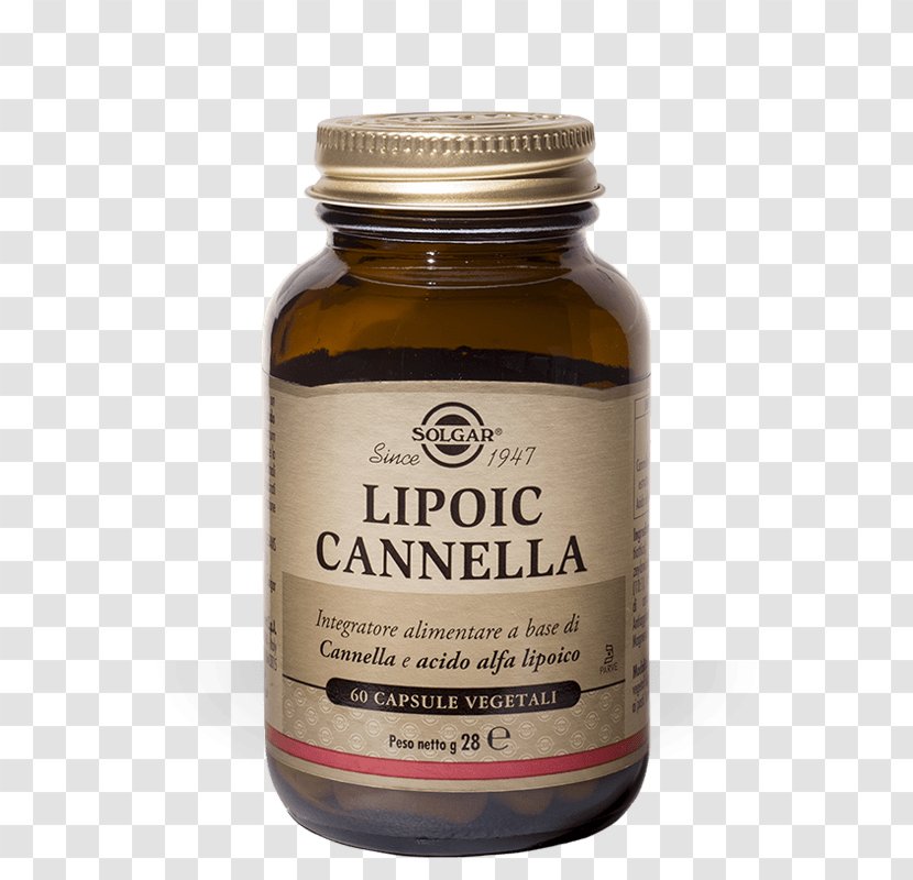 Dietary Supplement Lipoic Acid Nutrient Capsule Cinnamomum Verum - Solgar Italia Multinutrient Spa - Cannel Transparent PNG