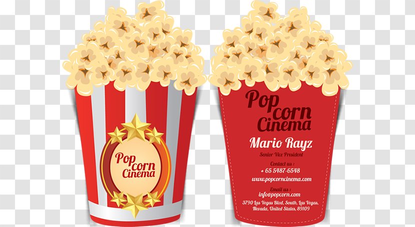 Microwave Popcorn Paper Business Cards Maize - Film Industry Card Design Transparent PNG