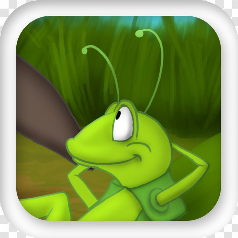 The Ant And Grasshopper Fairy Tale Tree Frog Book - Reptile Transparent PNG