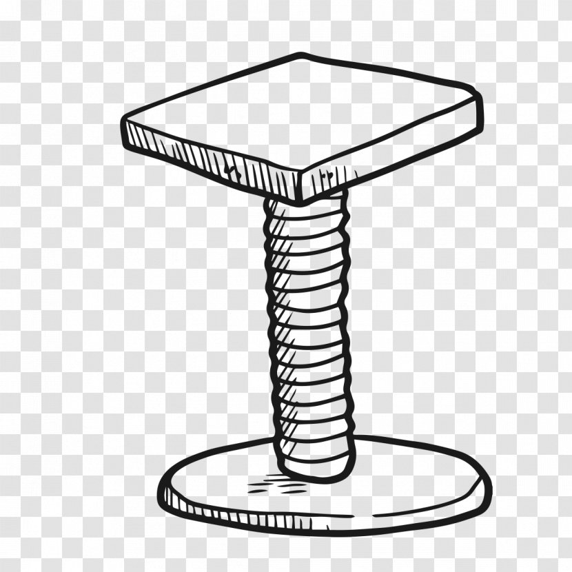 Computer Download - Furniture - Computer-painted Stool Transparent PNG