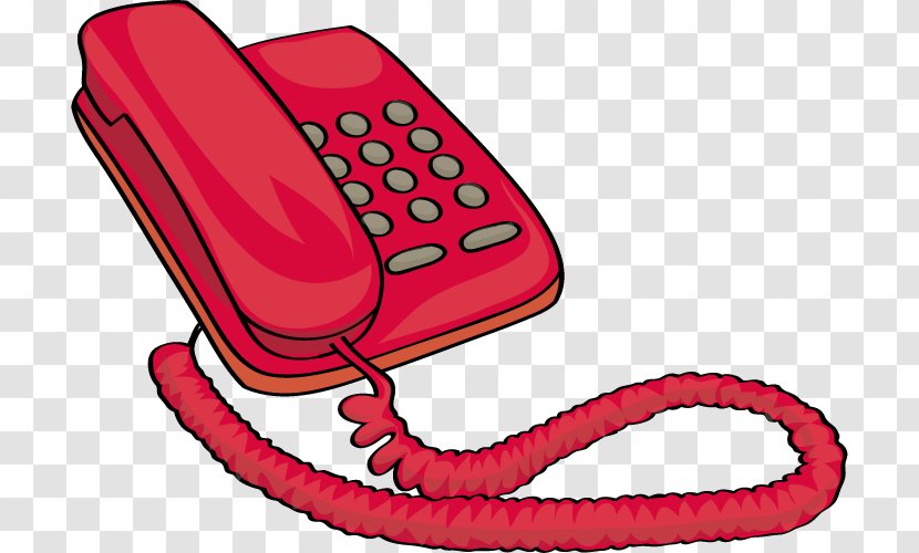 Telephone Red Clip Art - Mouth - Vector Vintage Phone Transparent PNG