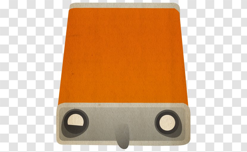 Orange Hardware Material - Hard Drives - Hd External Transparent PNG
