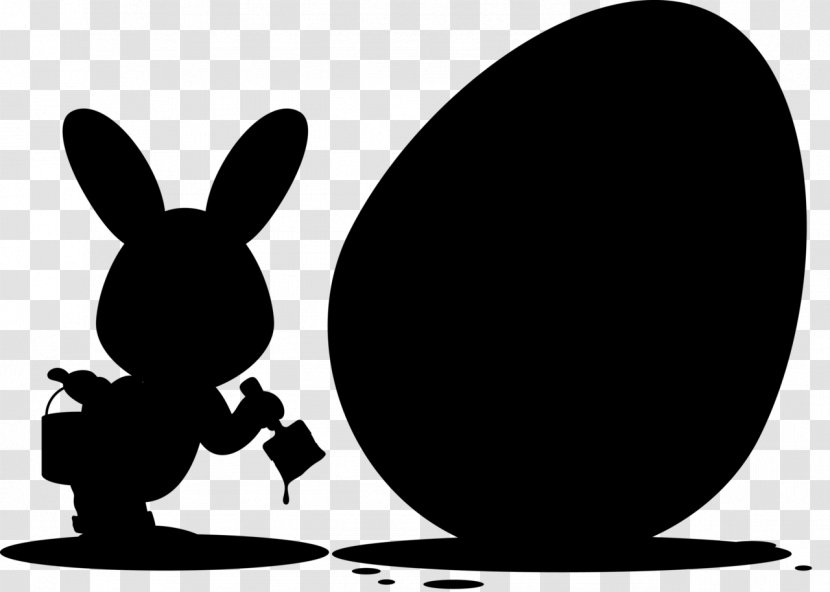 Product Design Clip Art Silhouette - Domestic Rabbit - Blackandwhite Transparent PNG