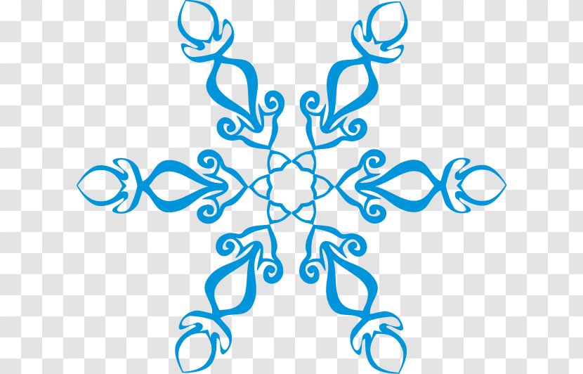 Blue Clip Art - Organism - Snowflake Pattern Transparent PNG