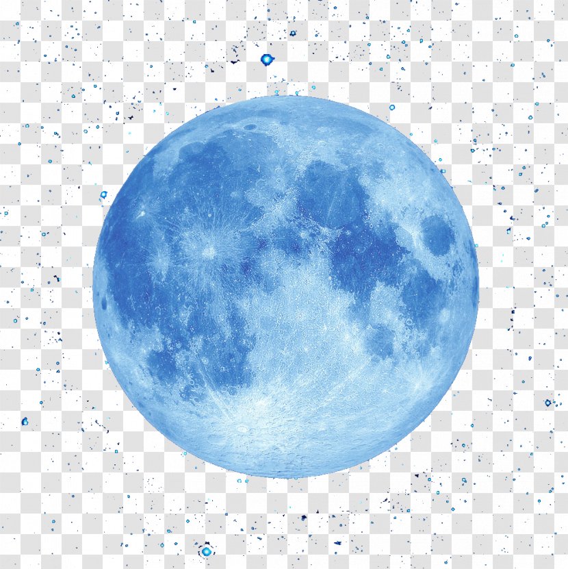 Blue Sky And The Full Moon - Pattern - January 2018 Lunar Eclipse Transparent PNG