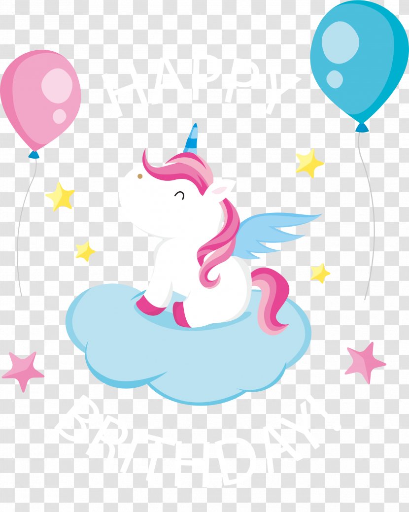 Birthday Greeting Card Euclidean Vector - Tree - Lovely Pegasus Transparent PNG