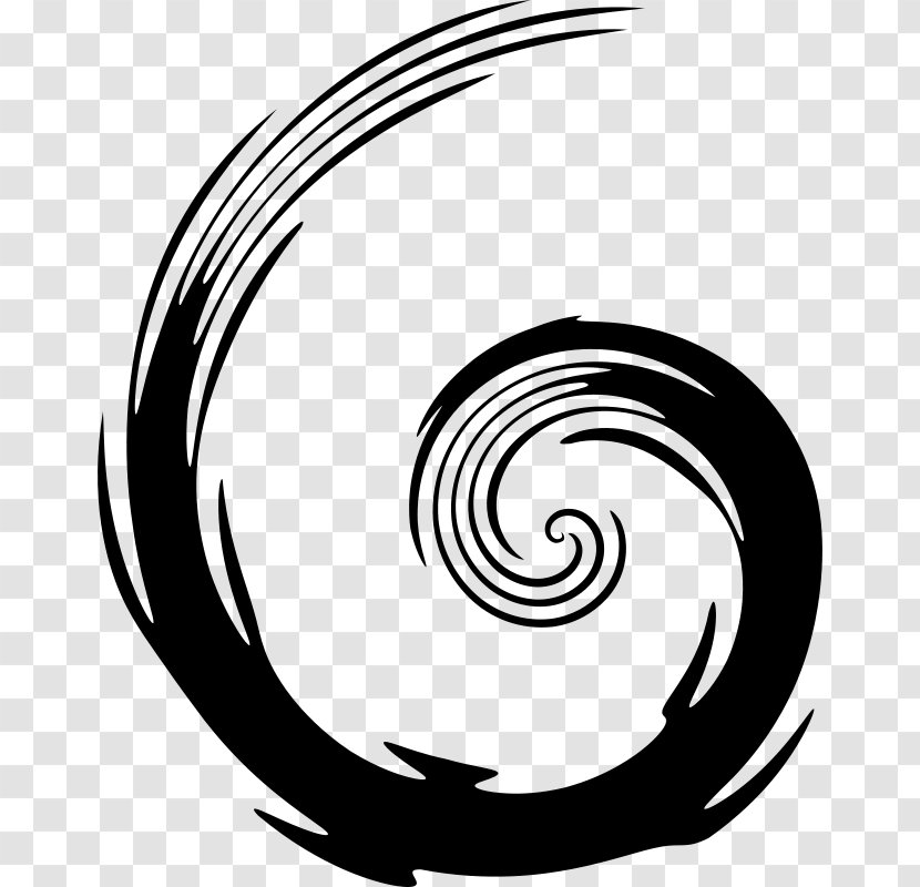 Spiral Clip Art - Black And White Transparent PNG