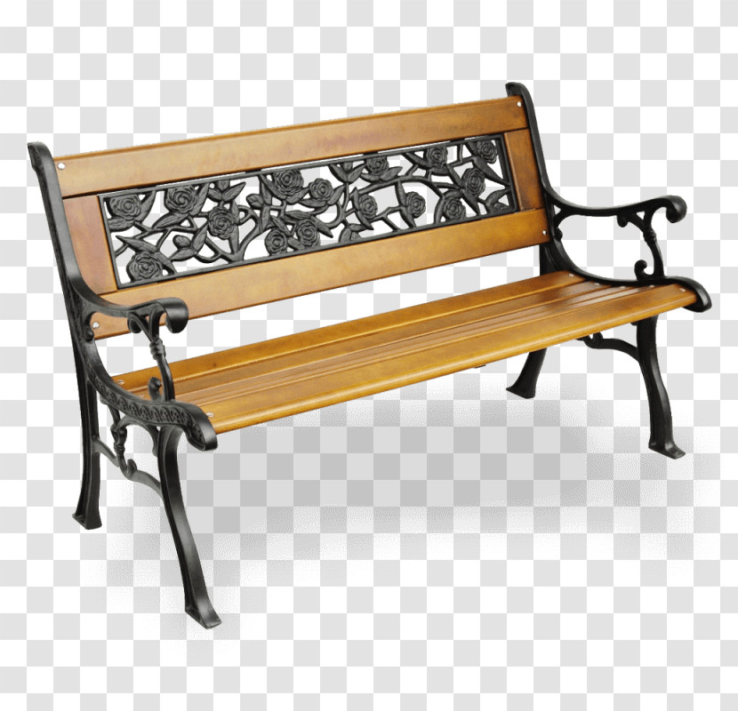 Furniture Bench Outdoor Bench Wood Hardwood Transparent PNG