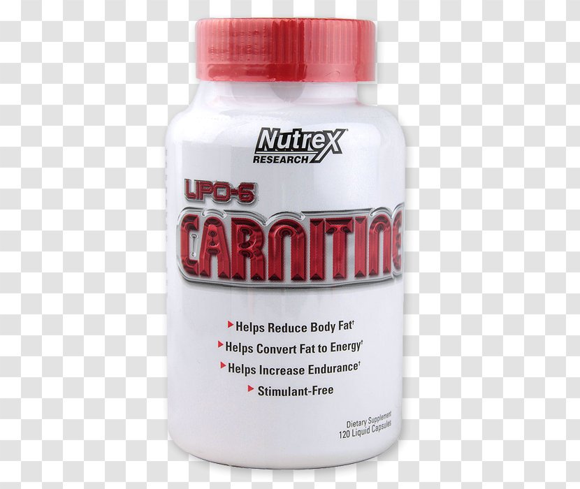 Dietary Supplement Nutrex Lipo 6 Carnitine Levocarnitine Capsule Lipo-6 Maximum Strength 120 Liqui-Caps - Ale - Tablet Transparent PNG