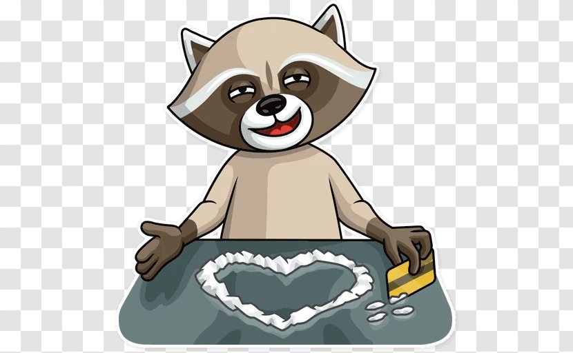 Raccoon Dog Telegram Sticker Crime - Raccoons Transparent PNG