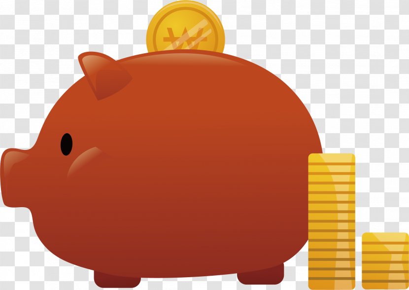 Domestic Pig Money Saving Piggy Bank Coin - Personal Finance - Vector Material Transparent PNG