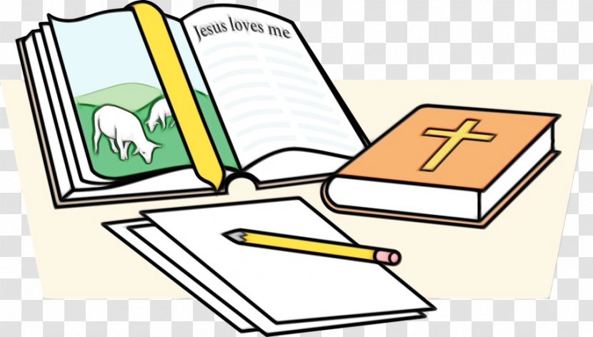 Study Cartoon - Watercolor - Child Religious Text Transparent PNG