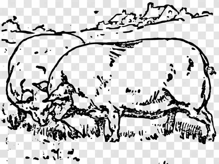 Domestic Pig Sheep Cattle Clip Art - Bear - Fat Transparent PNG