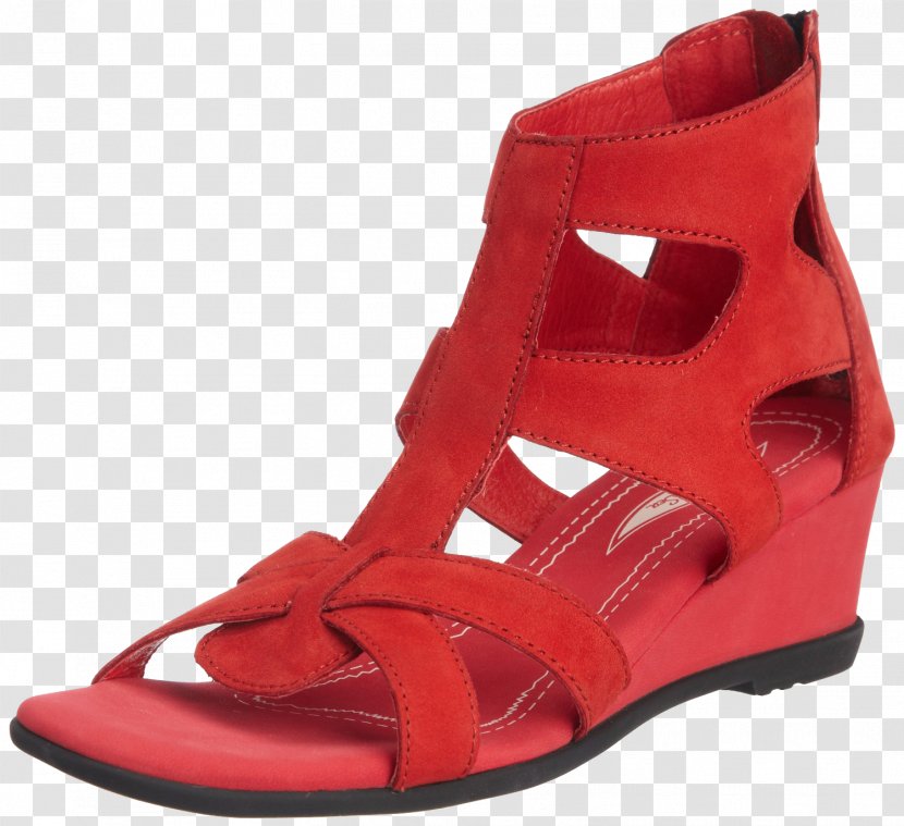 Sandal Shoe High-heeled Footwear Designer - Highheeled - Red Slope With Roman Sandals Transparent PNG