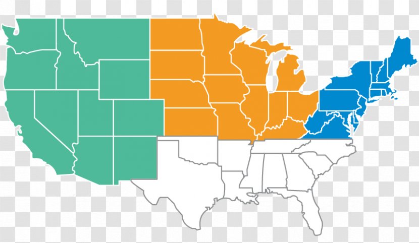 U.S. State Blank Map California Massachusetts - Color Transparent PNG