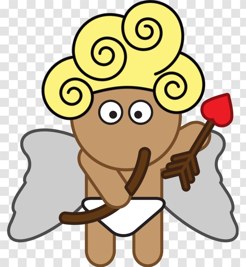 Cupid Cartoon Clip Art - Organism - Vector Transparent PNG