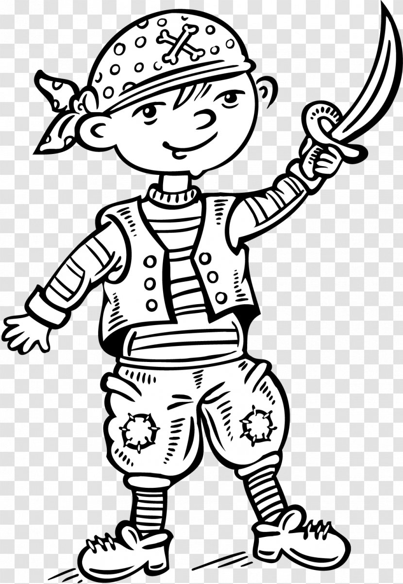 Piracy Jolly Roger Royalty-free Coloring Book Child - Head - Standing Transparent PNG