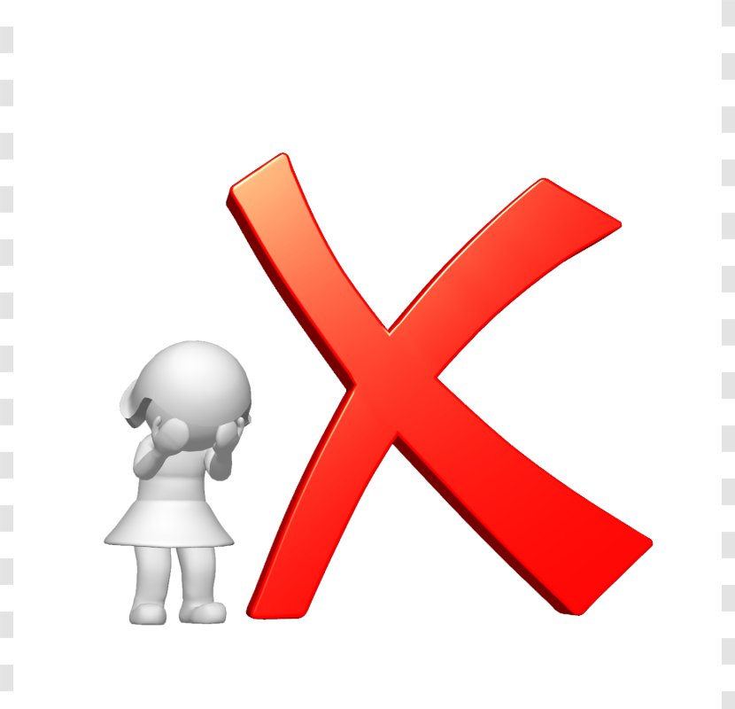 X Mark Check Animation Clip Art - Red Transparent PNG