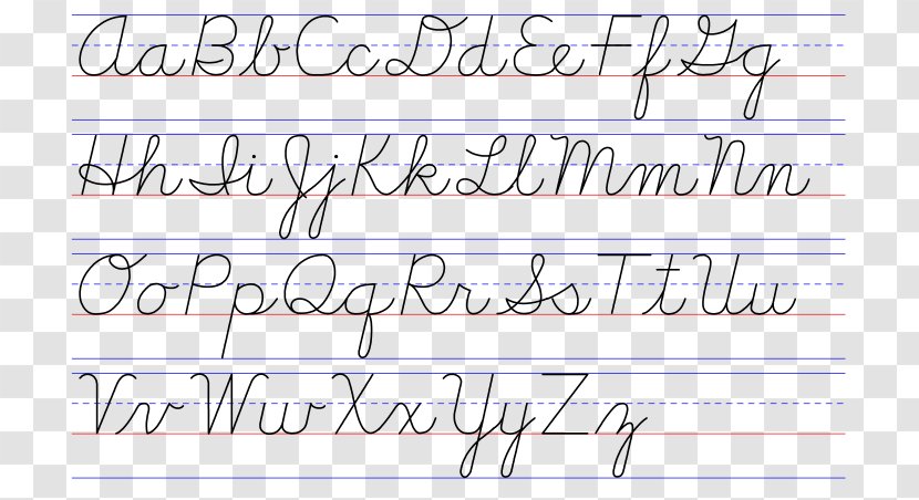Cursive Handwriting Manuscript Letter - Blue - Handwritten Numbers Transparent PNG
