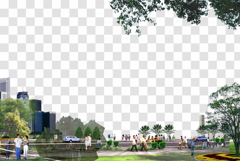 Urban Park Landscape Computer File - Vecteur - City Transparent PNG