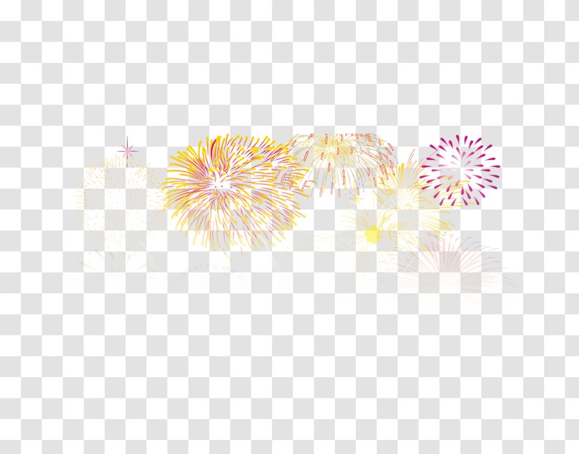 Yellow Petal Pattern - Point - Colorful Fireworks Transparent PNG