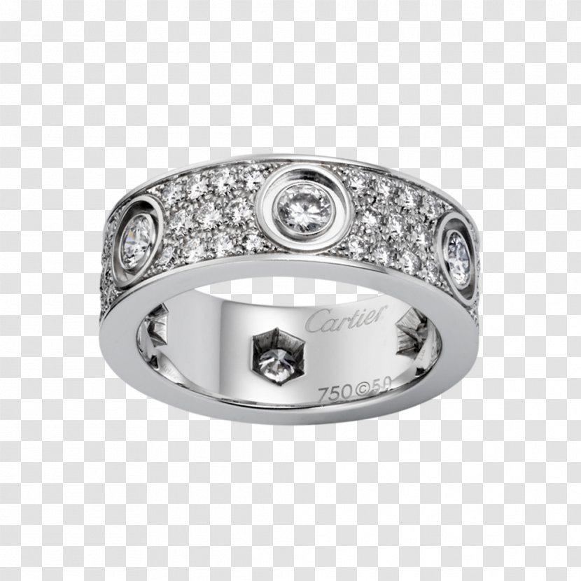 Cartier Wedding Ring Jewellery Diamond - Bracelet - Rings Transparent PNG