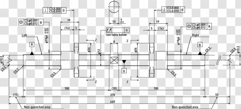 Technical Drawing Engineering Diagram - Hardware Accessory - Screw Thread Transparent PNG
