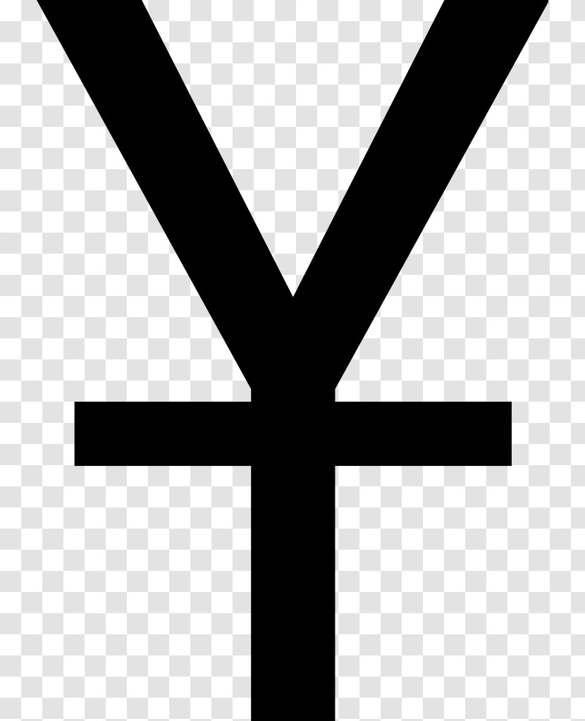 Yen Sign Japanese Renminbi Currency Symbol - Monochrome - Stroke Transparent PNG