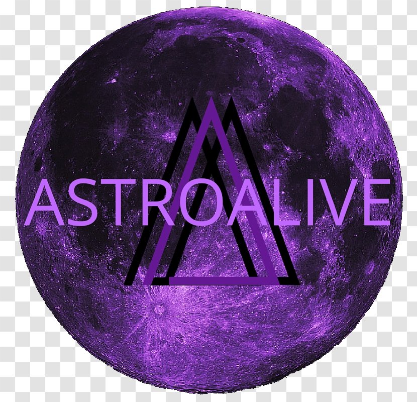 Purple Sphere Full Moon Font - Aries Birthstone Transparent PNG
