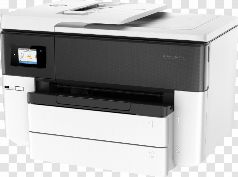 Laser Printing Hewlett-Packard HP Officejet Pro 7740 Multi-function Printer - Multifunction - Hewlett-packard Transparent PNG