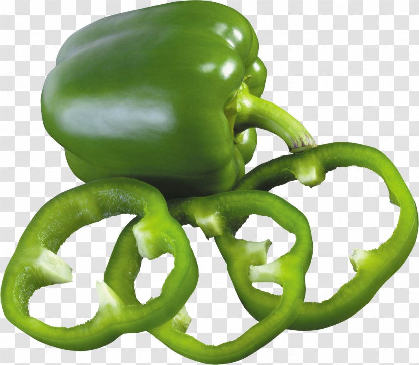 Green Bell Pepper Chili Clip Art - Black - Peppers Transparent PNG