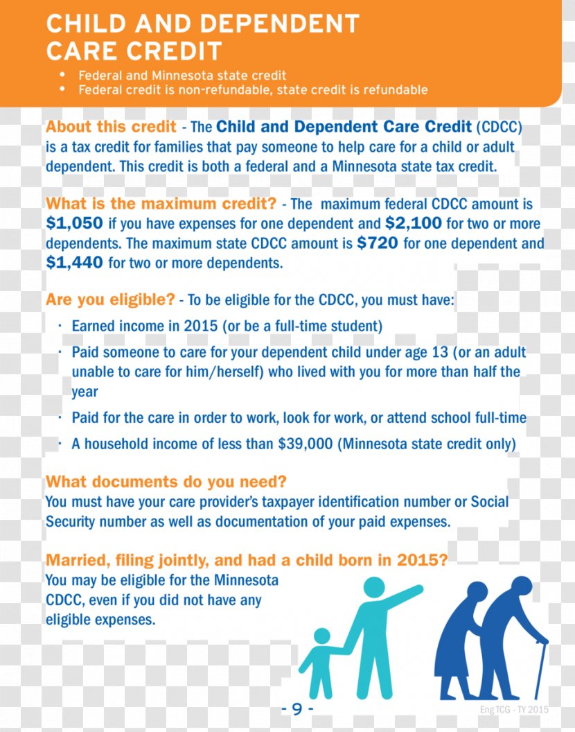 Child And Dependent Care Credit Tax Minnesota - Area Transparent PNG