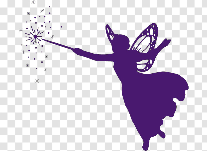 Violet Purple Ballet Dancer Silhouette Athletic Dance Move Transparent PNG