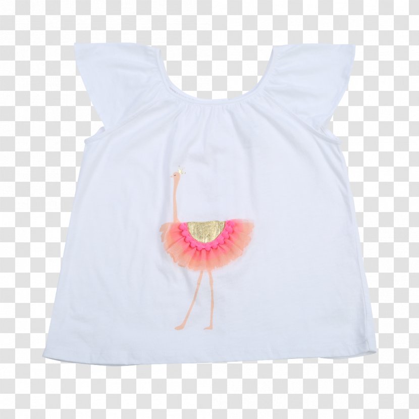 Sleeve T-shirt Shoulder Textile Blouse - Pink - Flamingo Baby Transparent PNG