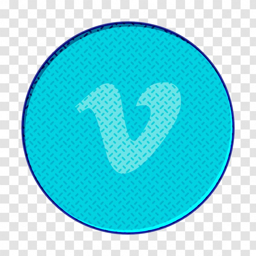 Vimeo Icon - Teal - Symbol Electric Blue Transparent PNG
