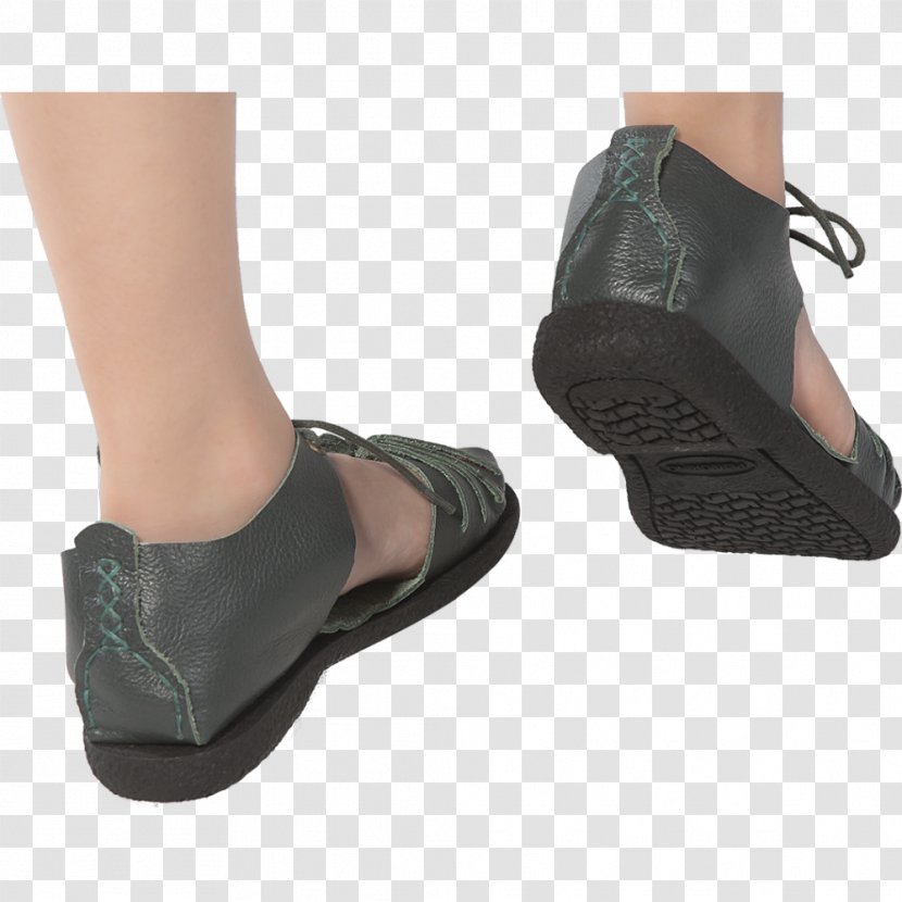 Sandal Celts High-heeled Shoe Leather - Green Transparent PNG