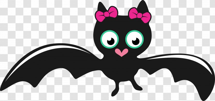 Bat Cuteness Halloween Clip Art - Cartoon Transparent PNG