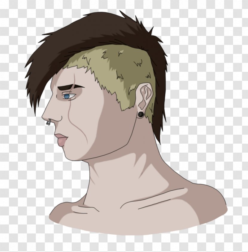 Brown Hair Face Cheek Hairstyle - Tree - Mohawk Transparent PNG