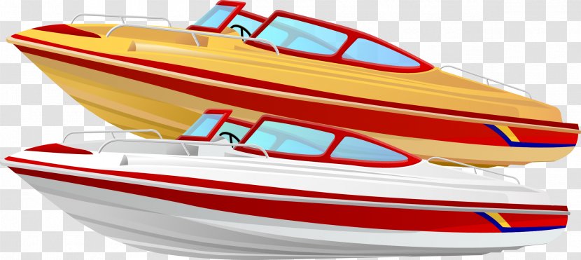Motorboat Boating Rowing - Boat Beach Vector Material Transparent PNG
