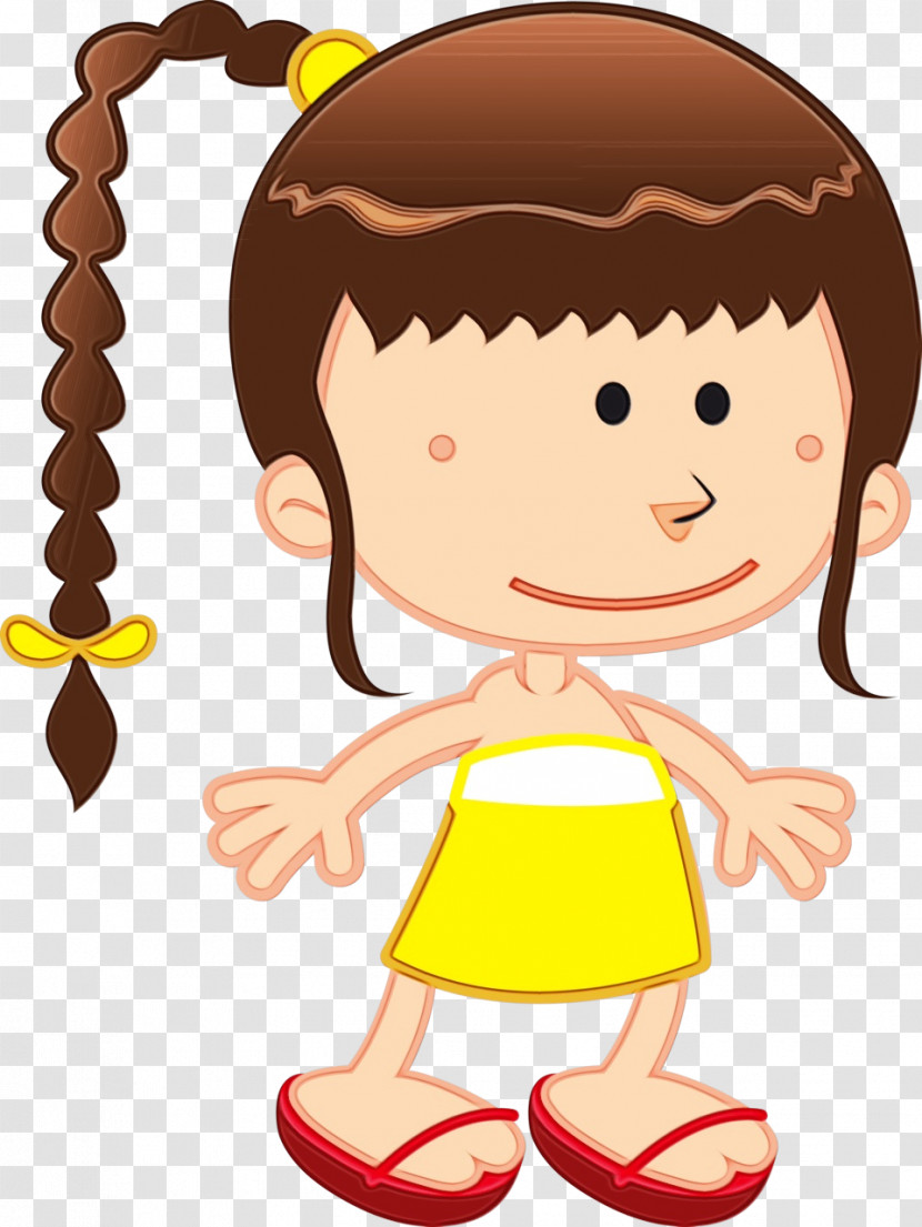 Cartoon Child Cheek Yellow Happy Transparent PNG