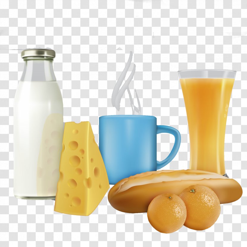 Orange Juice Coffee Smoothie Breakfast Milk - Drink - Floating Transparent PNG