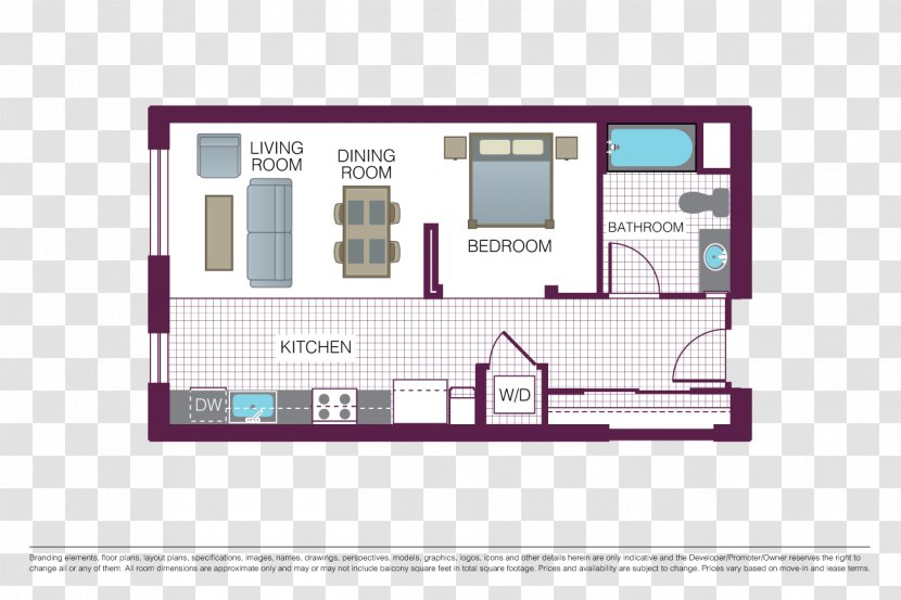 Epic Apartment Renting Floor Plan - North San Jose - Studio Transparent PNG