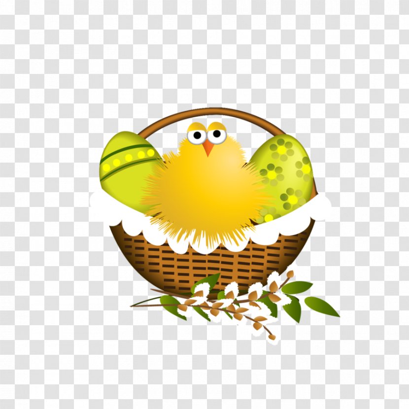 Easter Clip Art - Illustration - Basket With Chicken Transparent PNG