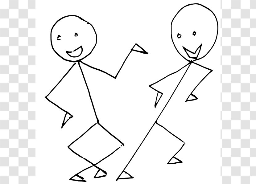 Stick Figure Drawing Dance Clip Art - Frame - Line Dancing Clipart Transparent PNG