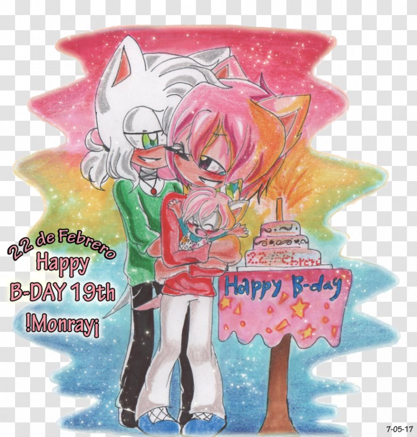 Cartoon Poster Pink M Legendary Creature - Watercolor - Happy B.day Transparent PNG