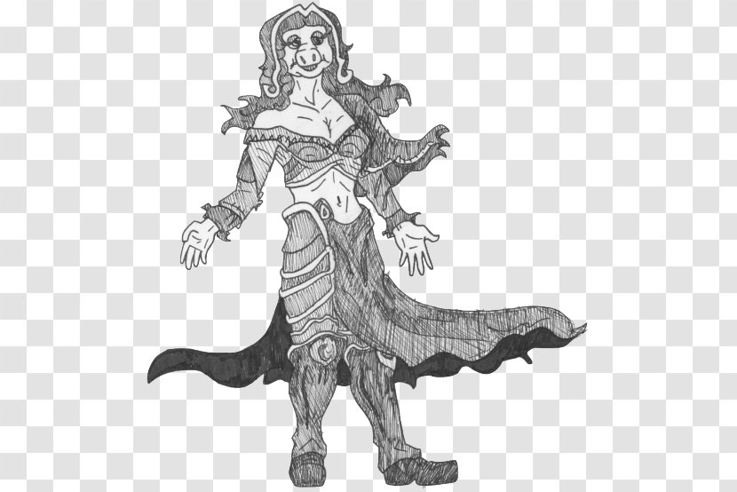 Demon Costume Design Tree Sketch - Monochrome Photography Transparent PNG