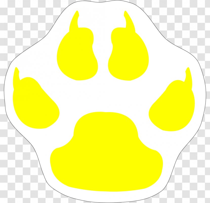 Puppy Paw Yellow Clip Art - Clemson Stencil Transparent PNG
