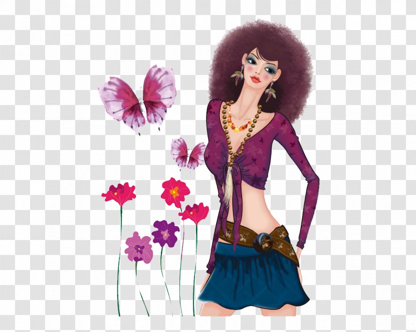 Desktop Wallpaper Fashion Woman Model - Cartoon Transparent PNG