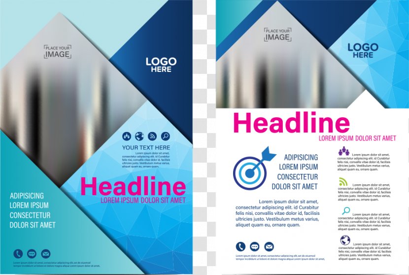 Flyer Brochure Publicity - Advertising - Vector Blue City Building Transparent PNG